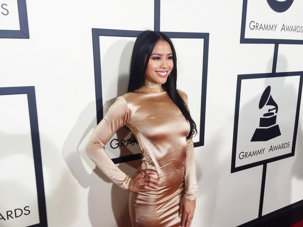 Azia Celestino at the Grammy Awards
