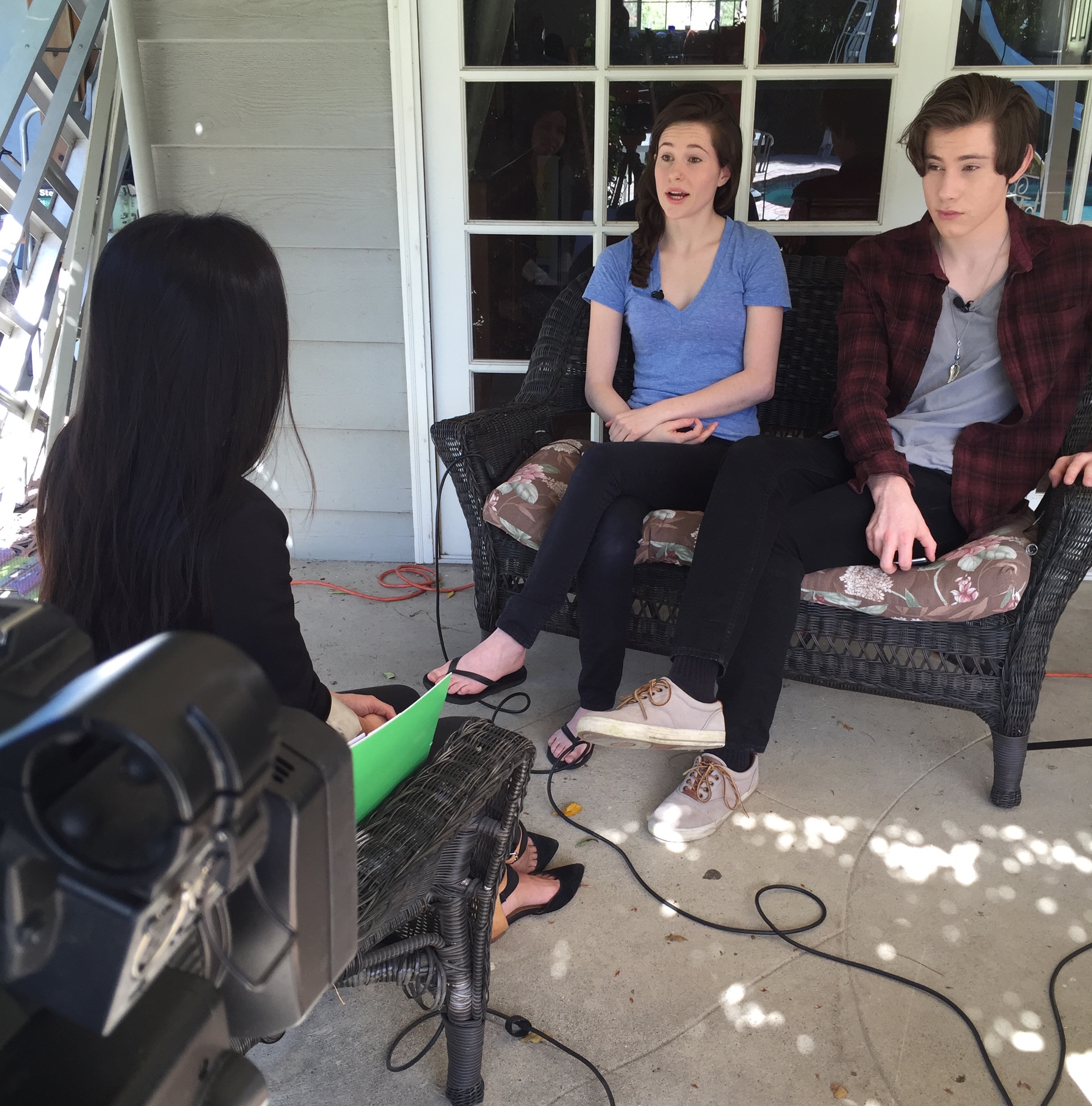 Azia Celestino with LJ Benet and his sister Hannah